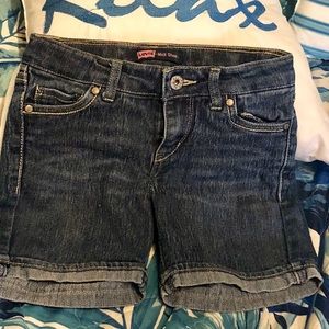 LEVI’S CUFFED ADJUSTABLE GIRLS MIDI JEAN SHORTS 8R